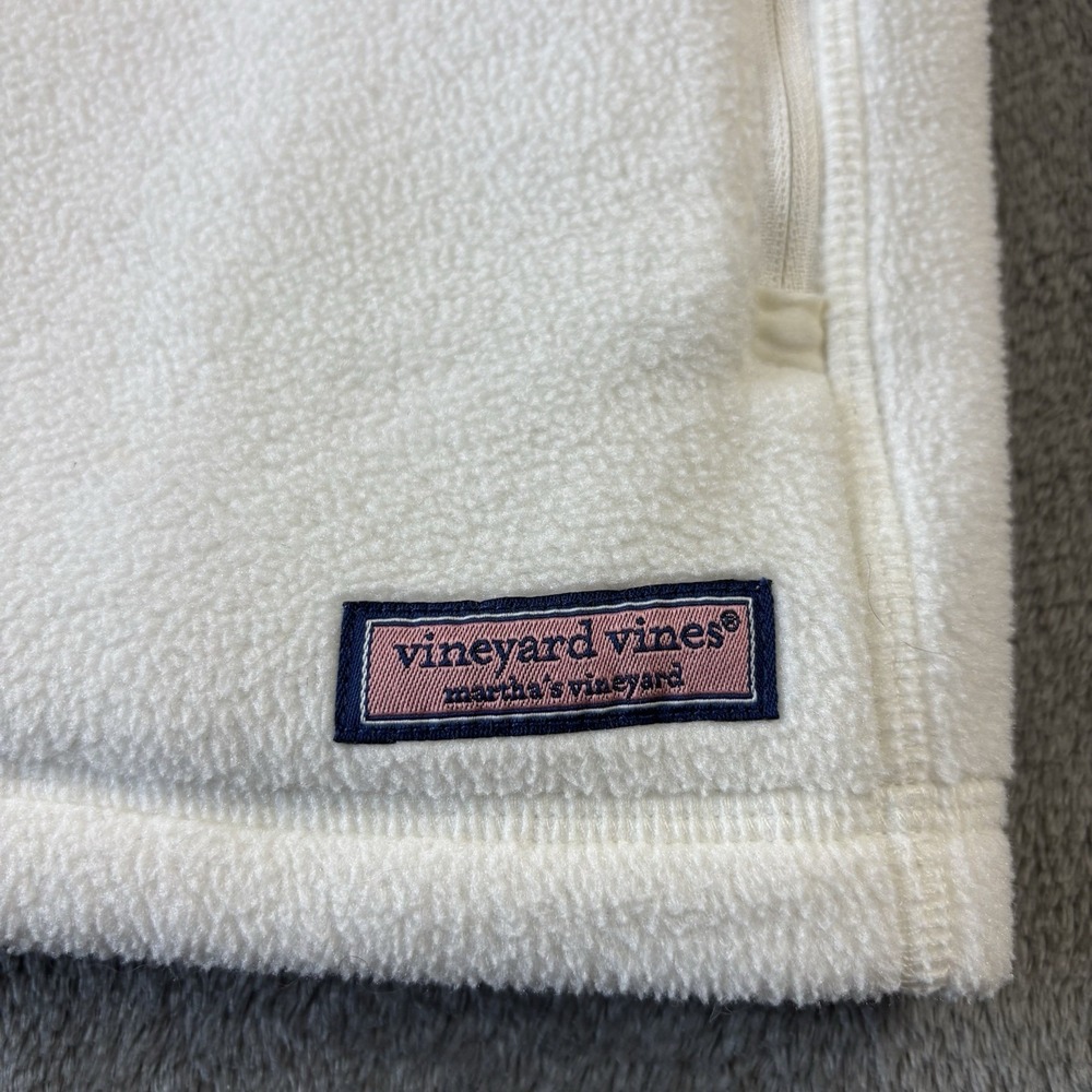 Vineyard Vines Vest Womens S Ivory Full‎ Zip Fleece Casual Preppy Hiking Outdoor - Picture 3 of 15